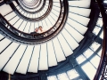Architectural-photo-from-staircase-of-bride-and-groom-
